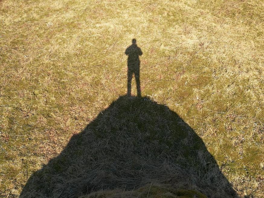 Ombre personne au sommet reussite